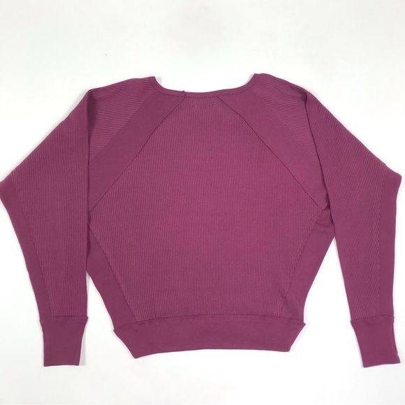 Free People Santa Clara Thermal Knit Top oversized V Neck Dolman Women’s Sz XS - Picture 9 of 16